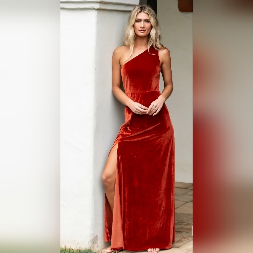 Baltic Born | Tatiana Velvet One Shoulder Dress Size NWOT